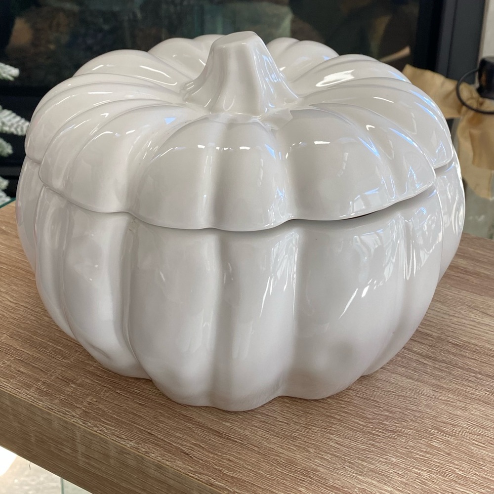 Crate&Barrel White Pumpkin Tureen